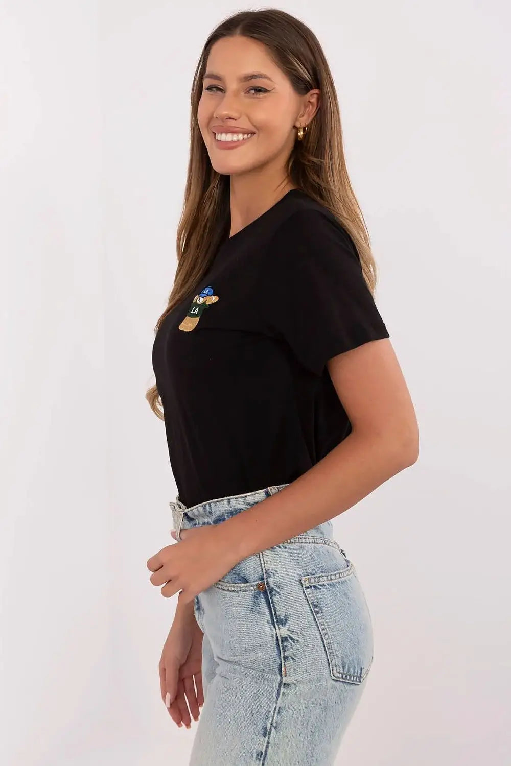 T-shirt donna in cotone elasticizzato - 213110