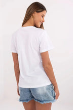 T-shirt donna in cotone elasticizzato - 213110