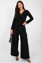 T-shirt elasticizzata scollo a V - 223494