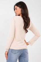 T-shirt elasticizzata scollo a V - 223494