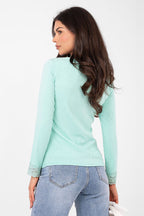 T-shirt elasticizzata scollo a V - 223494