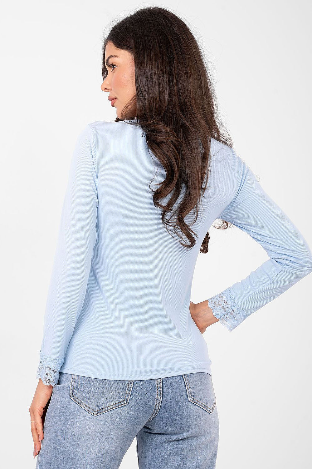 T-shirt elasticizzata scollo a V - 223494