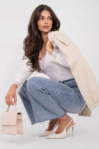 T-shirt elasticizzata scollo a V - 223494