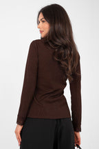 T-shirt elasticizzata scollo a V - 223494