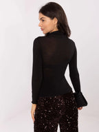 T-shirt in viscosa e cashmere collo alto - 221350