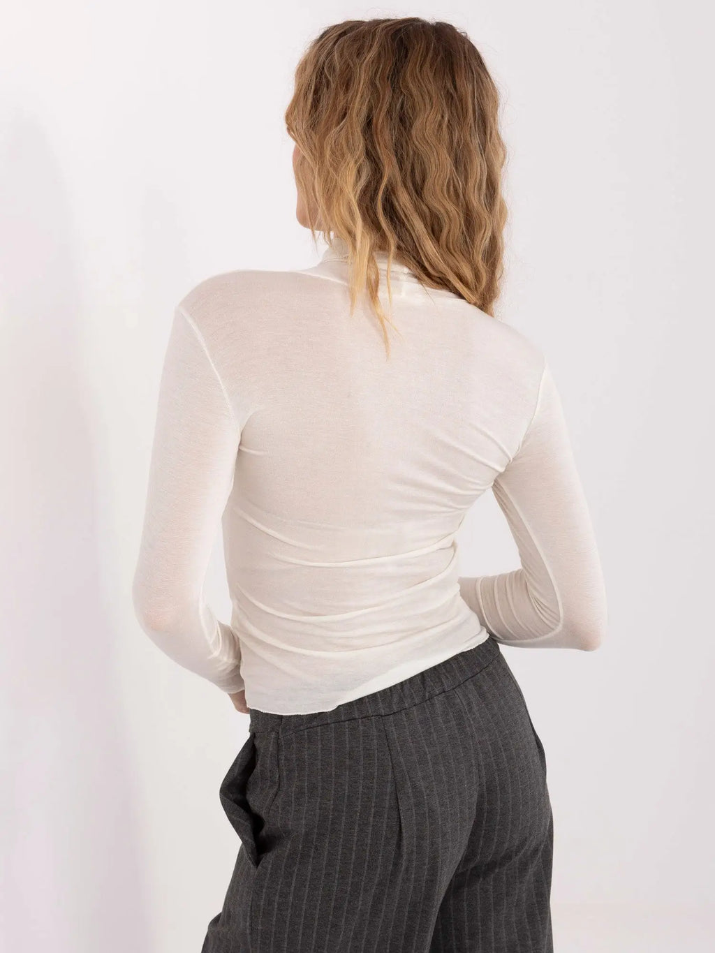 T-shirt in viscosa e cashmere collo alto - 221350