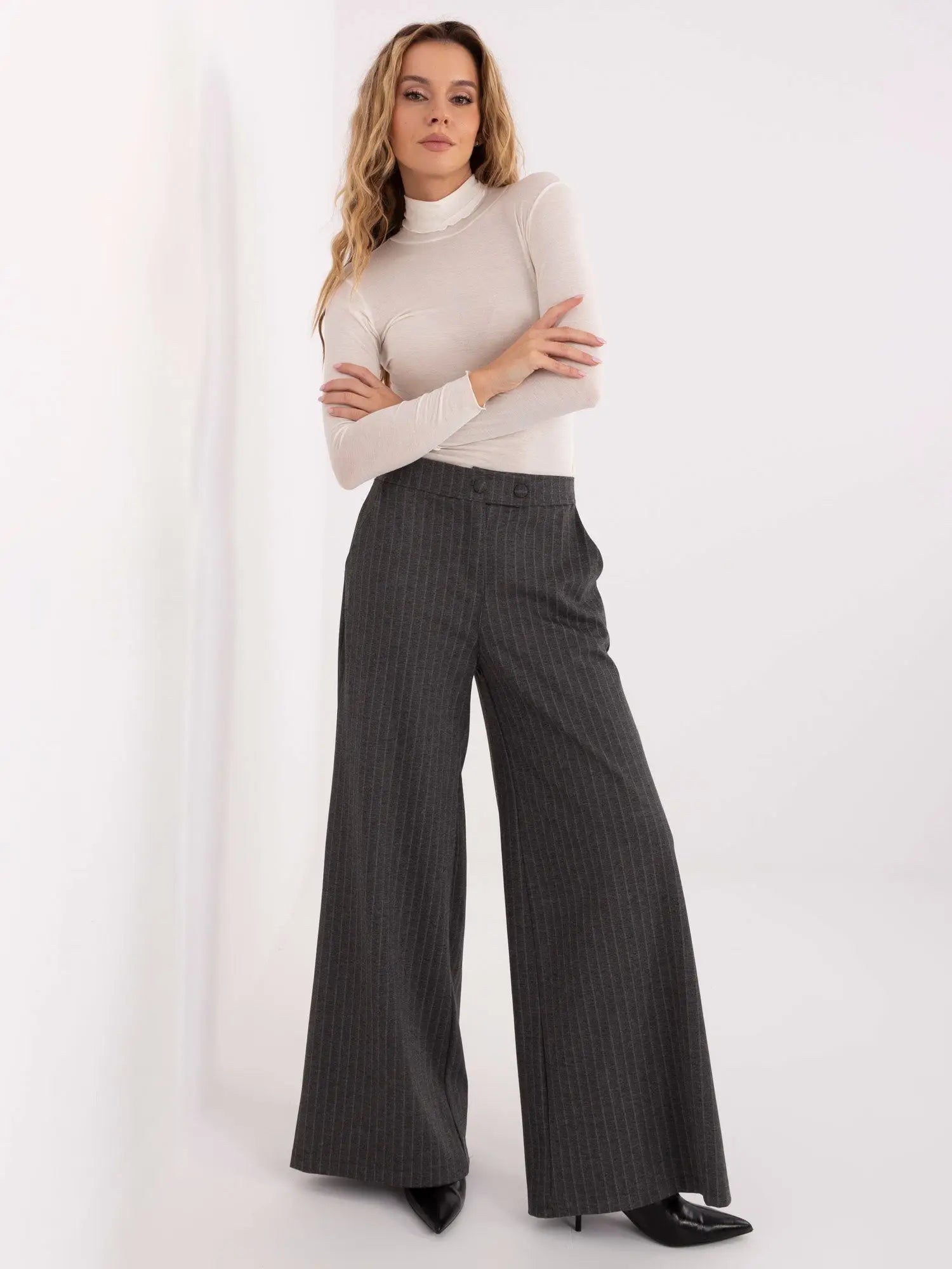 T-shirt in viscosa e cashmere collo alto - 221350