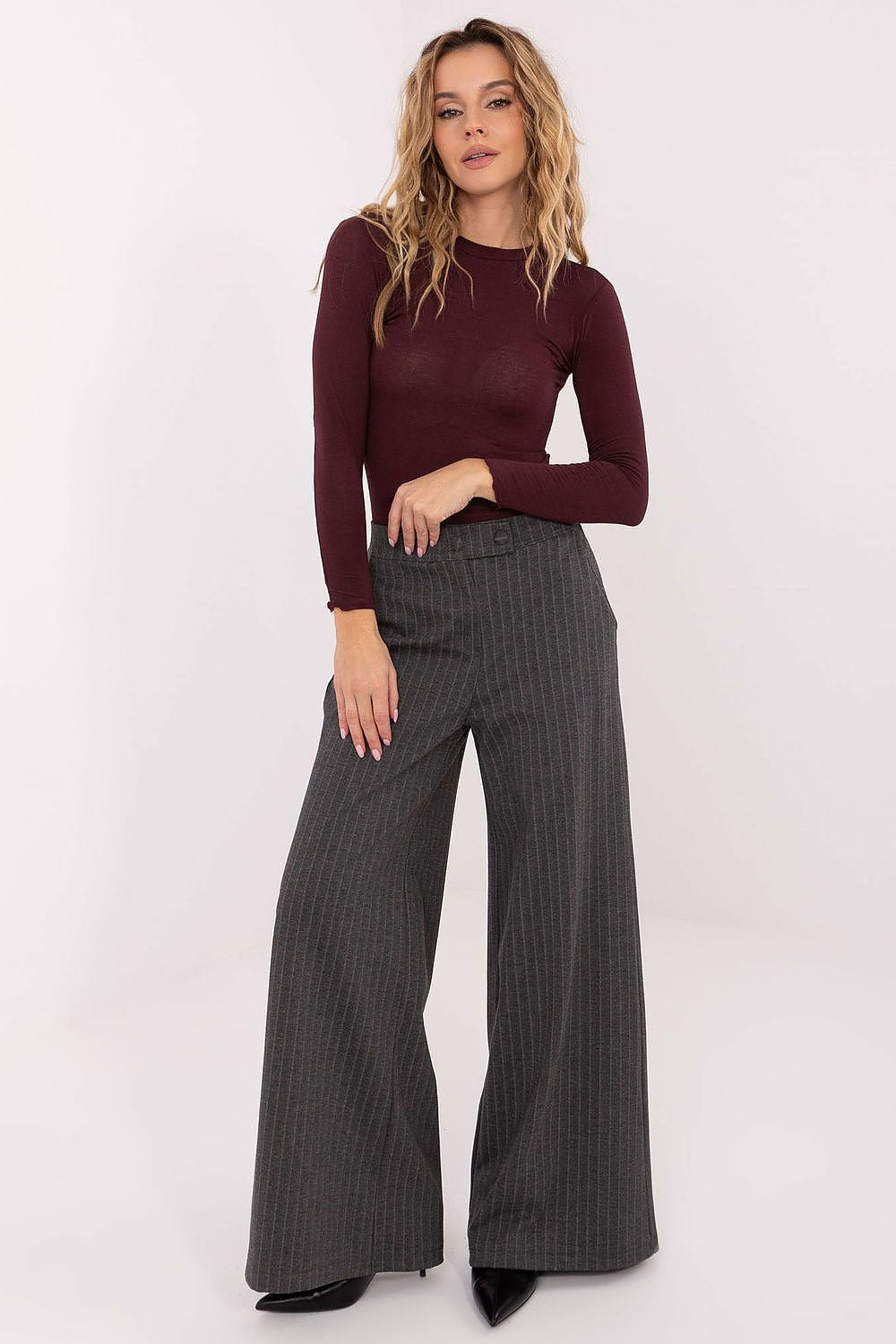 T-shirt a manica lunga in viscosa e cashmere - 223183