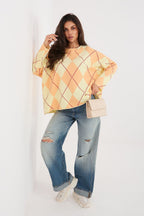 T-shirt Oversize Donna con Motivo Geometrico - LUNA