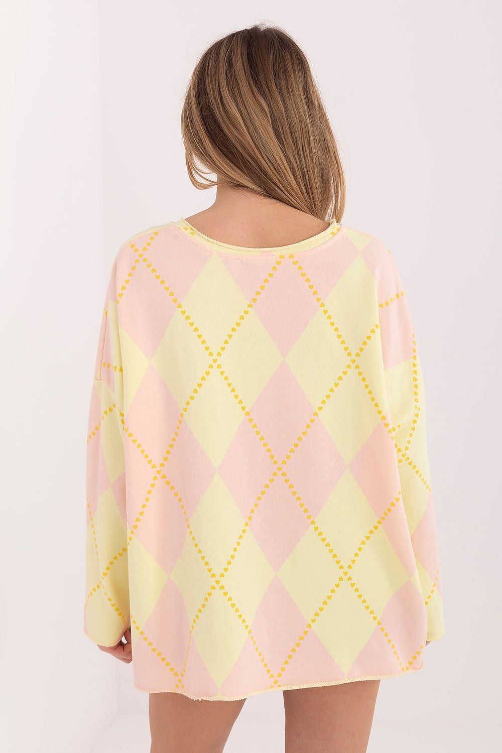 T-shirt Oversize Donna con Motivo Geometrico - LUNA