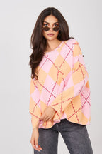 Rosa / Universale T-shirt Oversize Donna con Motivo