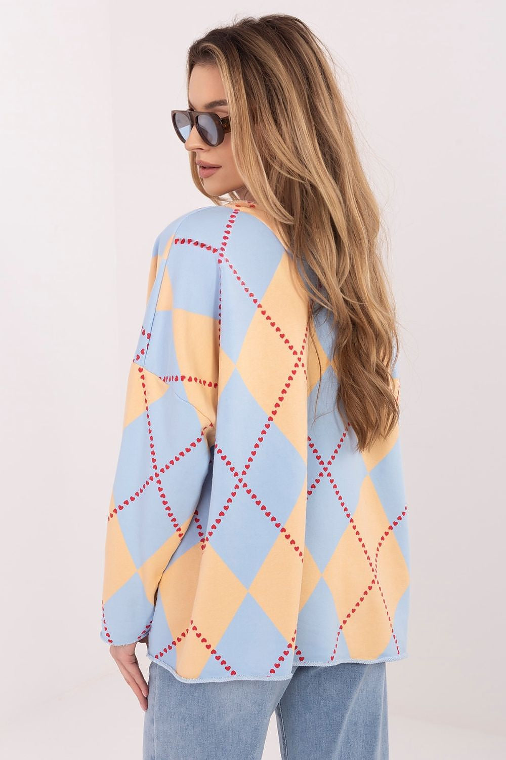 T-shirt Oversize Donna con Motivo Geometrico - LUNA