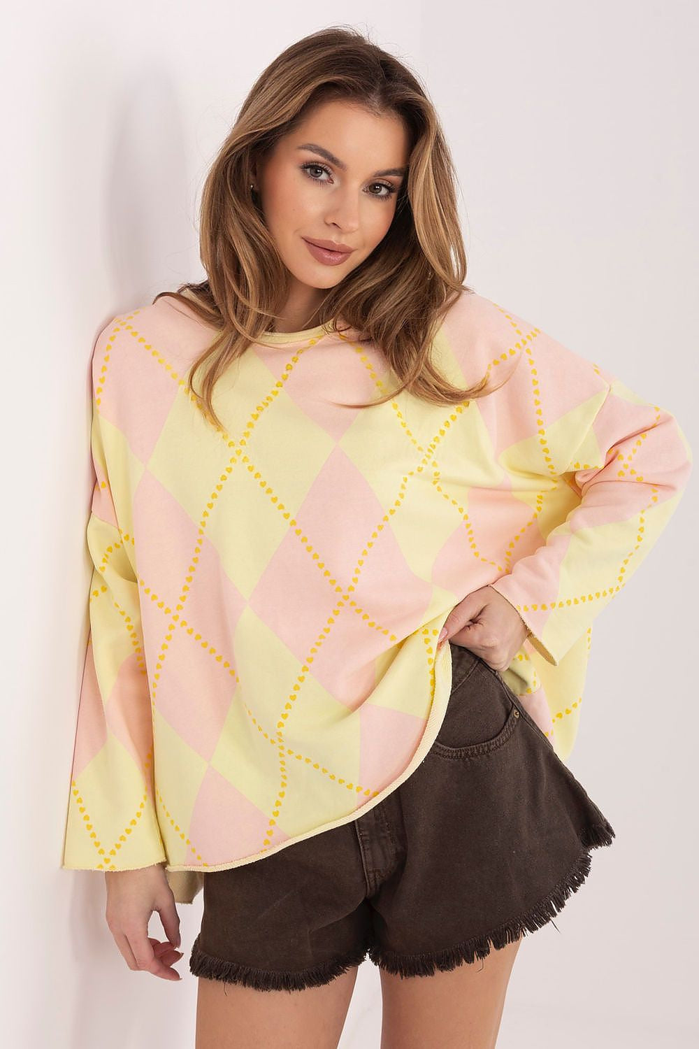 rosa 2 / Universale T-shirt Oversize Donna con Motivo