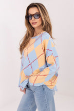 T-shirt Oversize Donna con Motivo Geometrico - LUNA