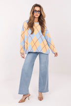 T-shirt Oversize Donna con Motivo Geometrico - LUNA