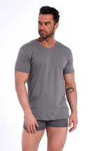 Kaki / M T-shirt Uomo Girocollo - 100% Cotone Soft-Touch