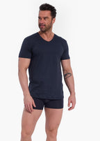 Grigio graffite / M T-shirt Uomo Scollo a V - 100% Cotone