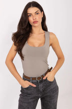 Top basic da donna in con quadro - 221949