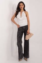 Top in pizzo con schiena scoperta - 222437