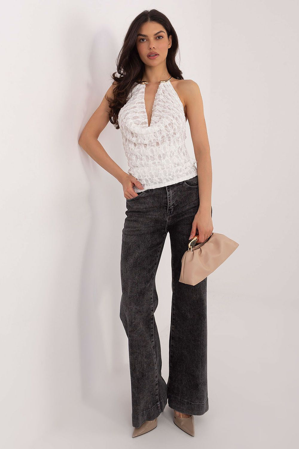 Top in pizzo con schiena scoperta - 222437