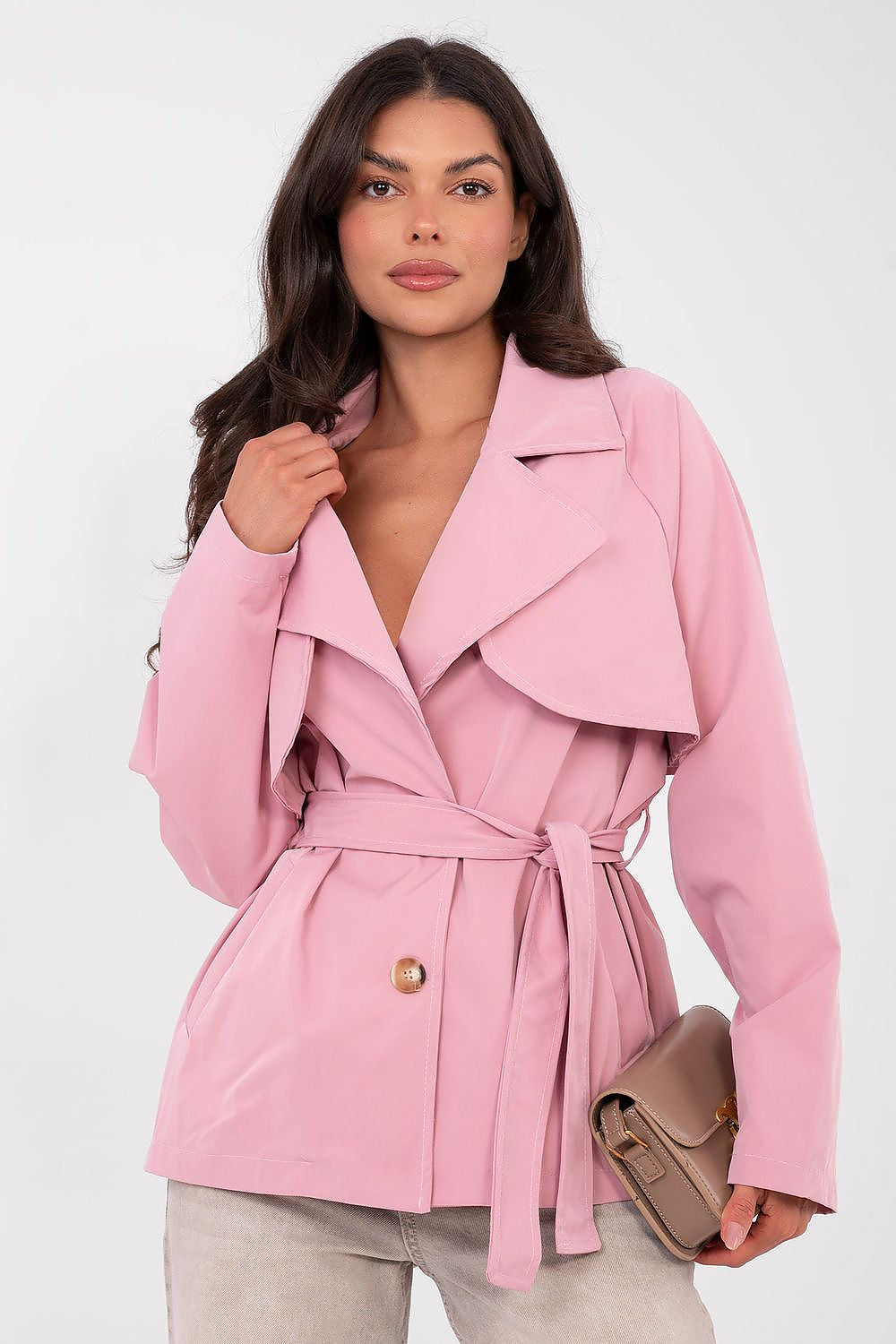 Rosa / Universale Trench casual da donna - 223833