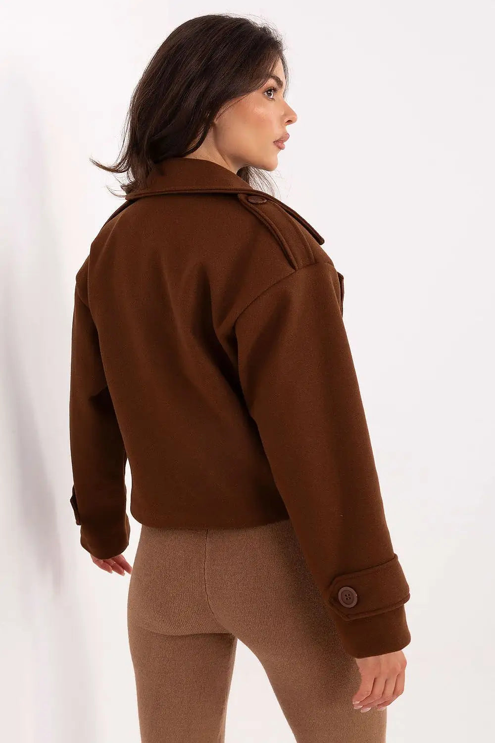 Trench corto da donna in ecopelle - 217551