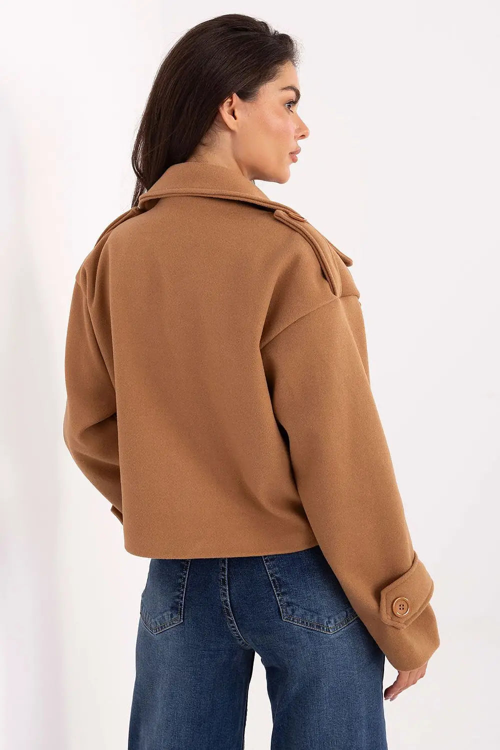 Trench corto da donna in ecopelle - 217551