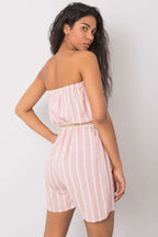 Tuta corta in cotone elasticizzato - 214471