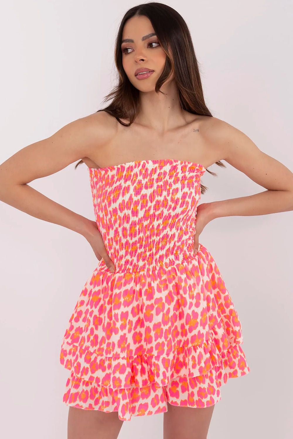 rosa 2 / Taglia unica Tuta jumpsuit corta da donna - 212511