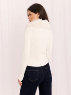 Veronica - Cardigan Corto a Costine con Zip Frontale