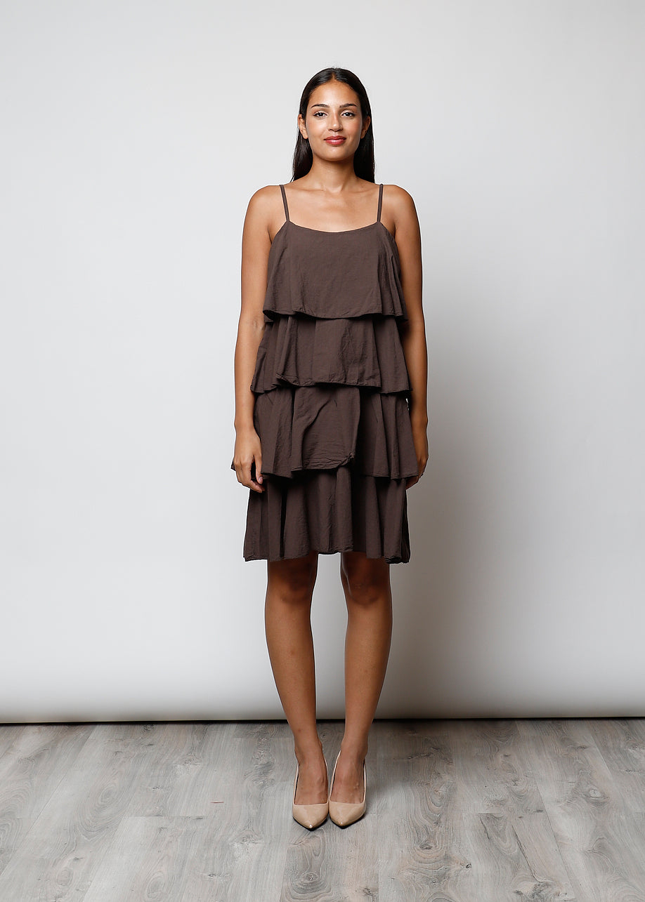 Abito con balze in 100% cotone - 25552