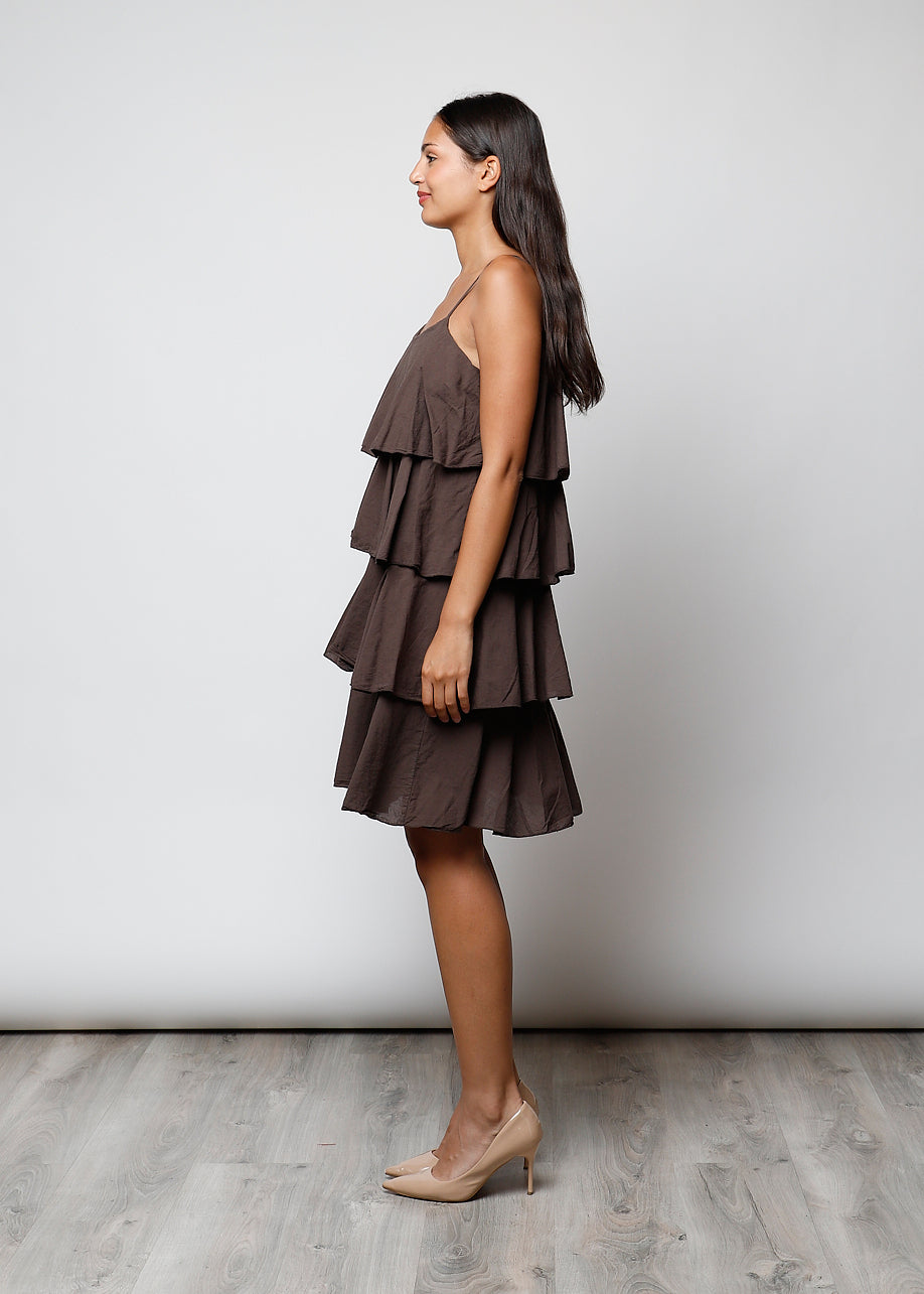 Abito con balze in 100% cotone - 25552