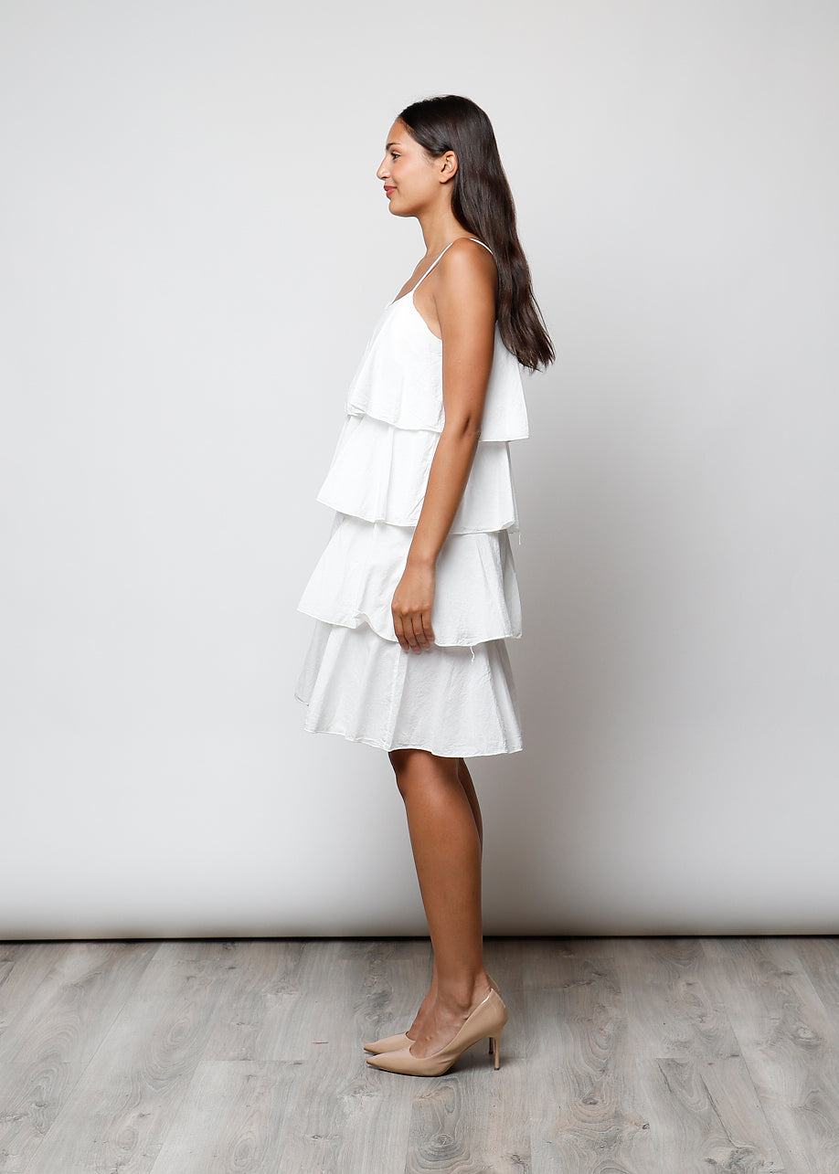 Abito con balze in 100% cotone - 25552