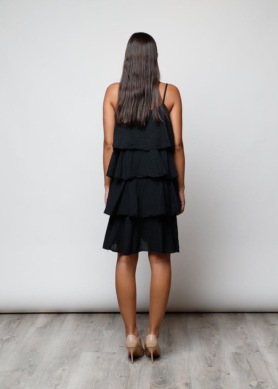 Abito con balze in 100% cotone - 25552