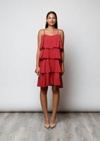 Abito con balze in 100% cotone - 25552