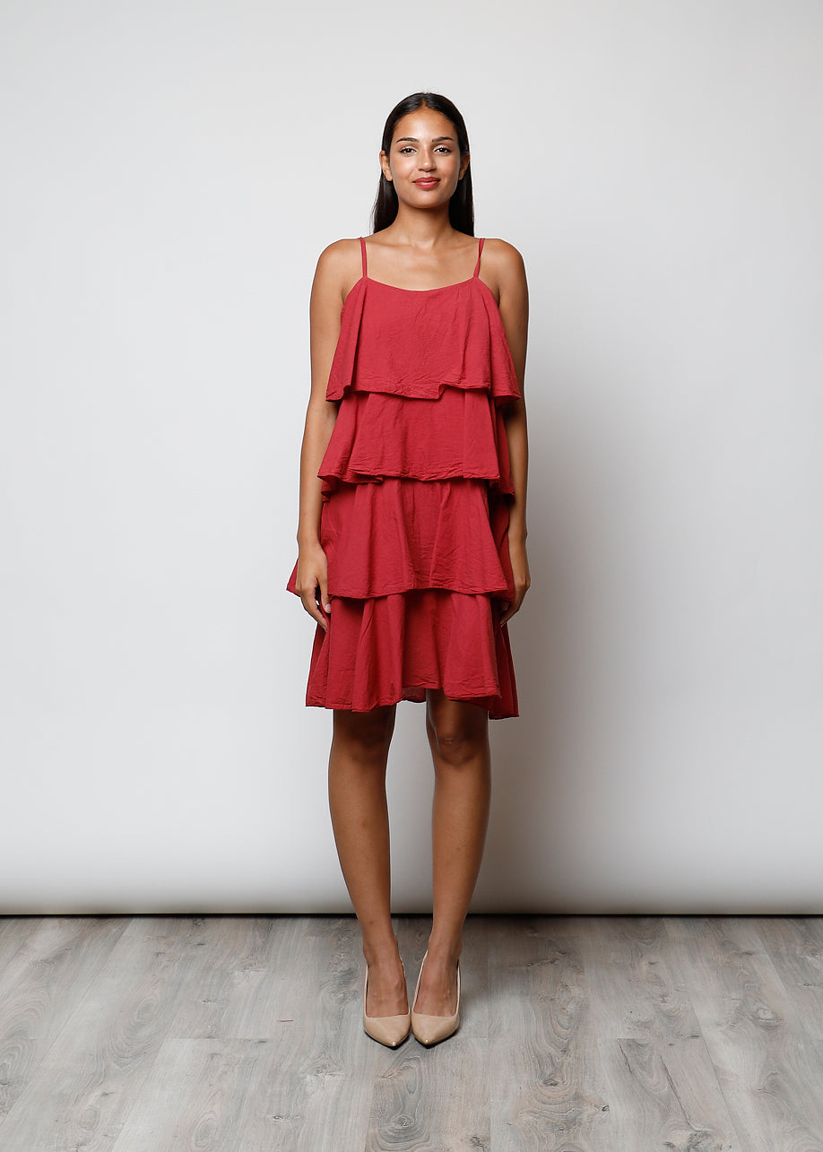 100% Cotton Ruffle Dress - 25552