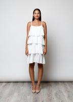 Abito con balze in 100% cotone - 25552