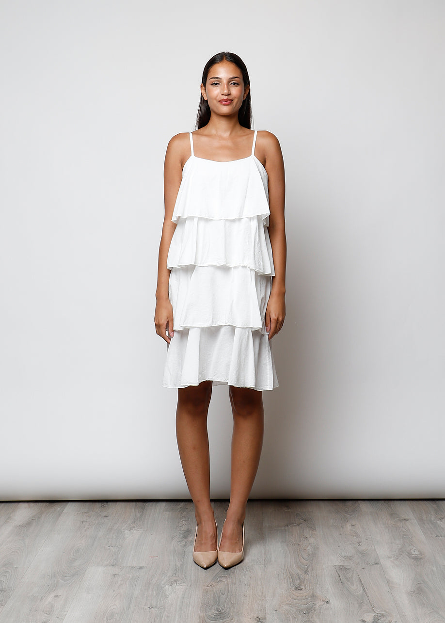 Abito con balze in 100% cotone - 25552