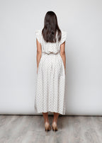 Viscose dress with collar