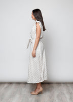 Viscose dress with collar