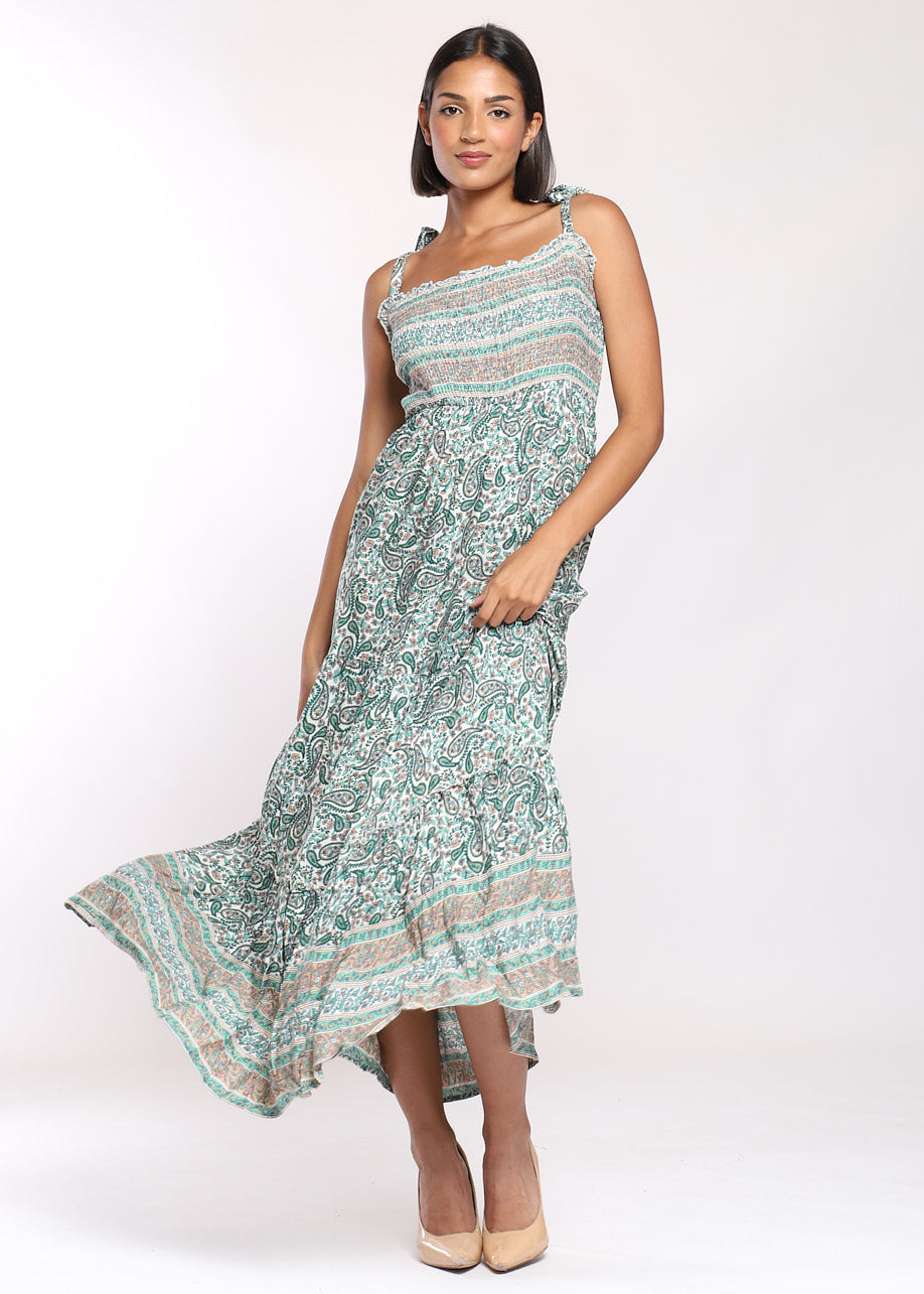 Vestito lungo spallino