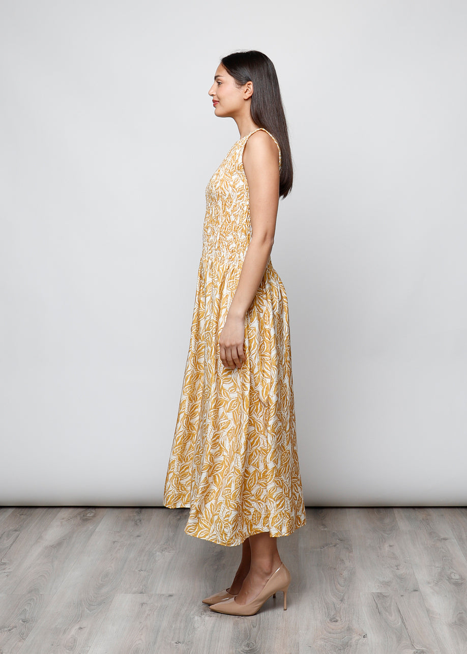 Sleeveless viscose dress