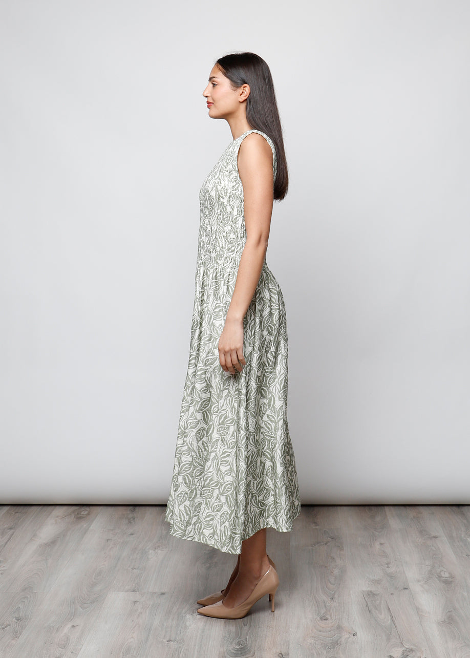 Sleeveless viscose dress