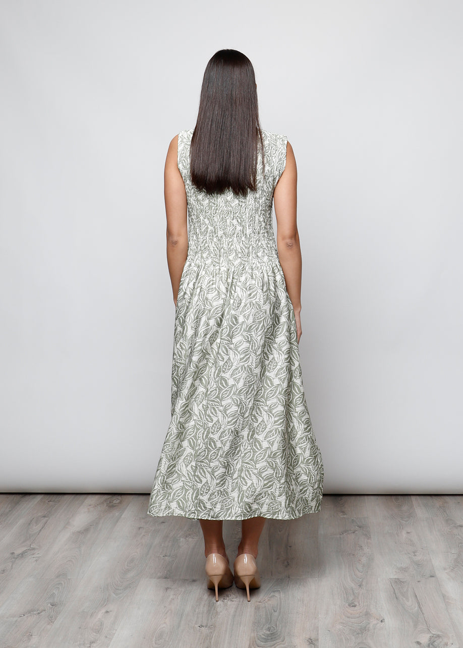 Sleeveless viscose dress