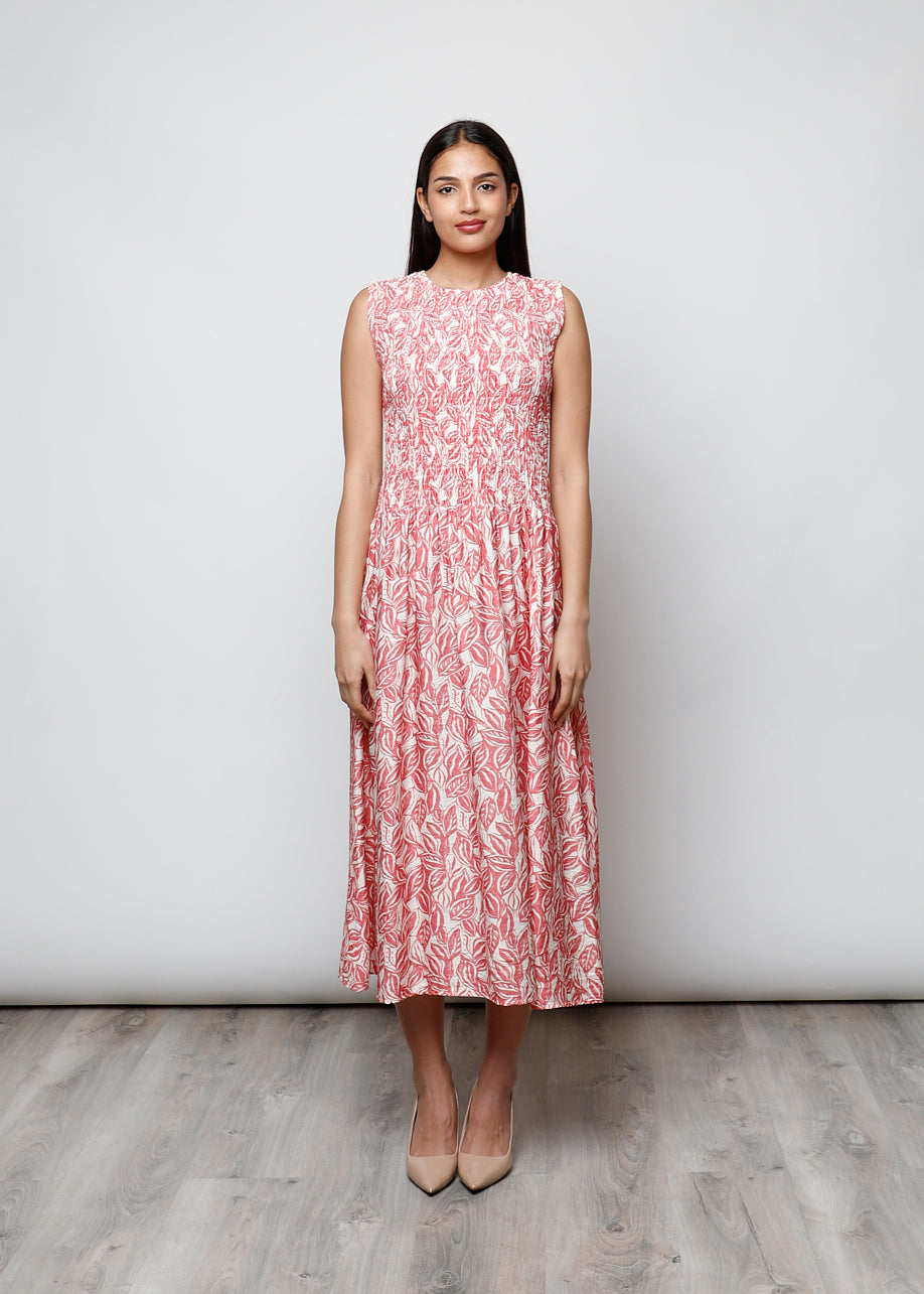 Sleeveless viscose dress