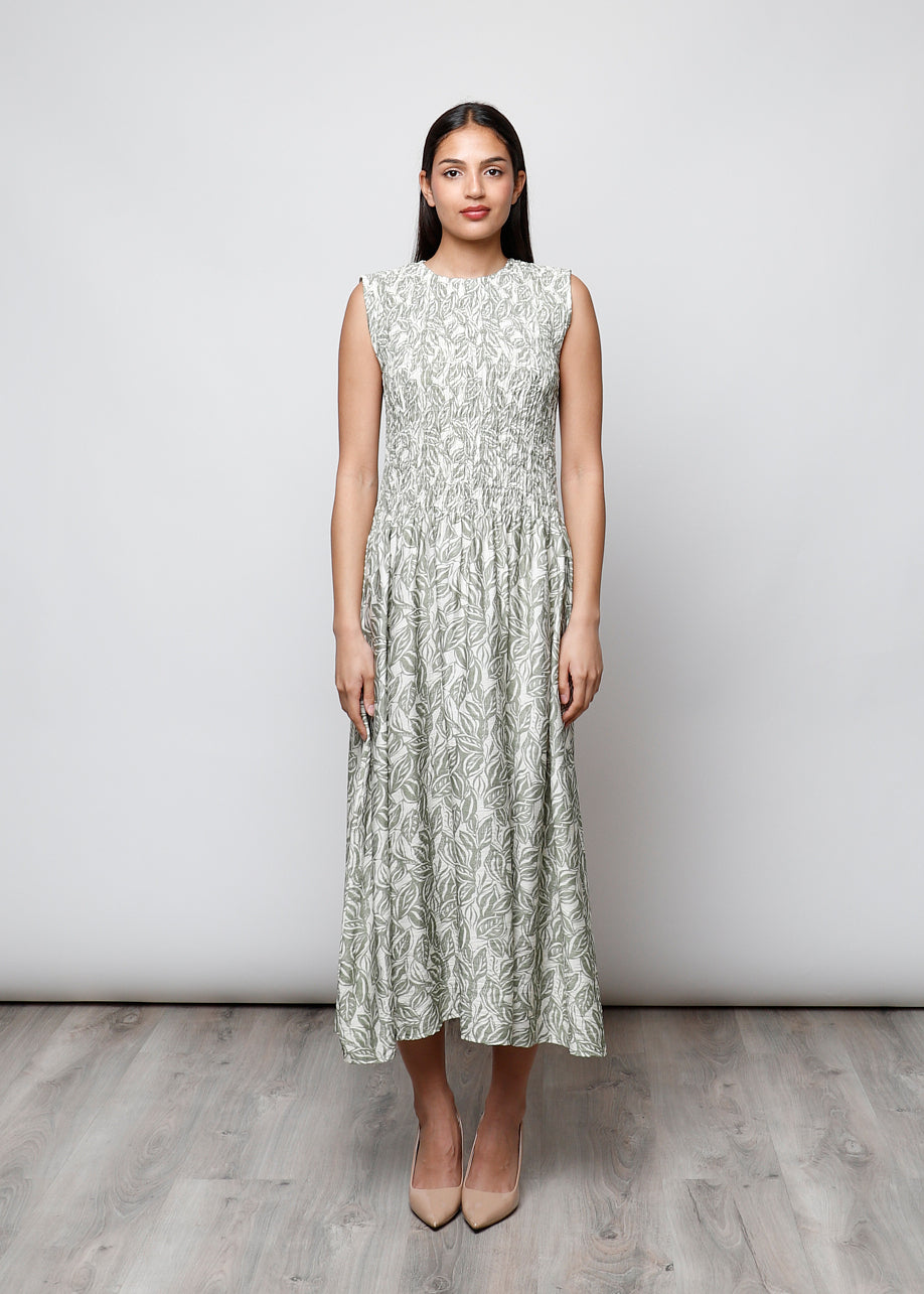 Sleeveless viscose dress