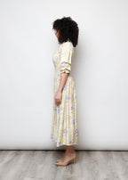 Long sleeve ruched dress