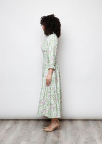 Long sleeve ruched dress