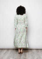 Long sleeve ruched dress