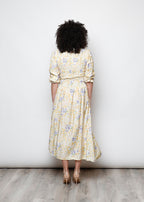 Long sleeve ruched dress